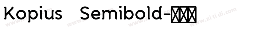 Kopius   Semibold字体转换